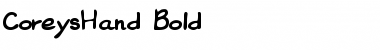 Download CoreysHand Bold Font Title Preview