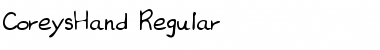 Download CoreysHand Regular Font Title Preview