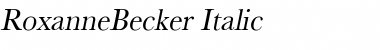 Download RoxanneBecker Italic Font