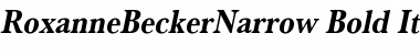 Download RoxanneBeckerNarrow Bold Italic Font Title Preview
