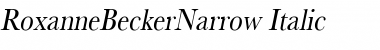 Download RoxanneBeckerNarrow Italic Font Title Preview