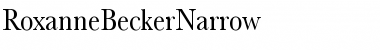 Download RoxanneBeckerNarrow Regular Font Title Preview