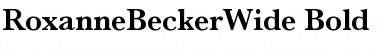 Download RoxanneBeckerWide Bold Font Title Preview