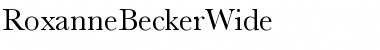 Download RoxanneBeckerWide Regular Font Title Preview