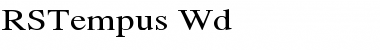 Download RSTempus Wd Font