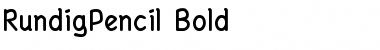 Download RundigPencil Bold Font Title Preview