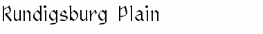 Download Rundigsburg Plain Font Title Preview