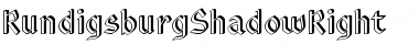 Download RundigsburgShadowRight Regular Font Title Preview