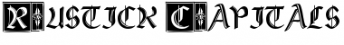 Download Rustick_Capitals Regular Font Title Preview