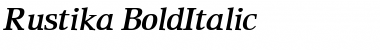Download Rustika BoldItalic Font Title Preview