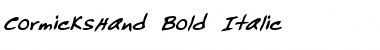 Download CormicksHand Bold Italic Font Title Preview