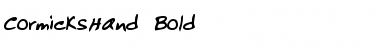 Download CormicksHand Bold Font Title Preview