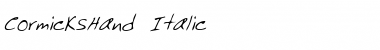 Download CormicksHand Italic Font Title Preview