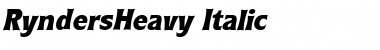 Download RyndersHeavy Italic Font