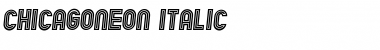 Download Chicago Neon Italic Font Title Preview