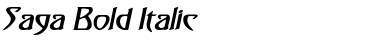Download Saga Bold Italic Font