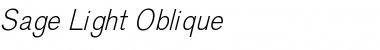 Download Sage Light Oblique Font