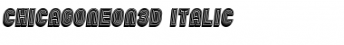 Download Chicago Neon 3D Italic Font Title Preview