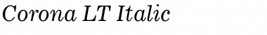 Download Corona LT Italic Font Title Preview