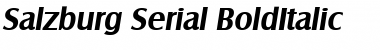 Download Salzburg-Serial BoldItalic Font Title Preview