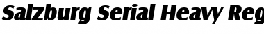 Download Salzburg-Serial-Heavy RegularItalic Font Title Preview