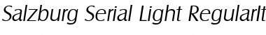Download Salzburg-Serial-Light RegularItalic Font Title Preview