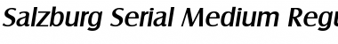 Download Salzburg-Serial-Medium RegularItalic Font