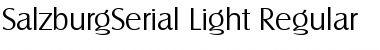 Download SalzburgSerial-Light Regular Font Title Preview
