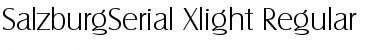 Download SalzburgSerial-Xlight Regular Font Title Preview