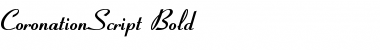 Download CoronationScript Bold Font Title Preview