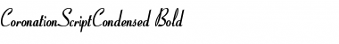 Download CoronationScriptCondensed Bold Font Title Preview