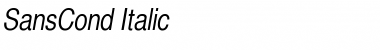 Download SansCond Italic Font Title Preview