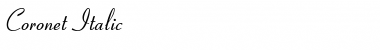 Download Coronet Italic Font Title Preview