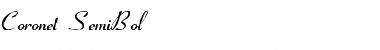 Download Coronet-SemiBol Regular Font Title Preview