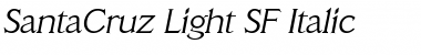 Download SantaCruz Light SF Italic Font Title Preview