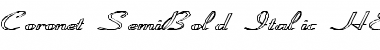 Download Coronet-SemiBold-Italic HE Regular Font Title Preview