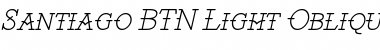 Download Santiago BTN Light Oblique Font Title Preview