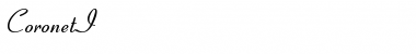 Download CoronetI Regular Font Title Preview