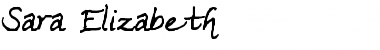 Download Sara Elizabeth Regular Font Title Preview