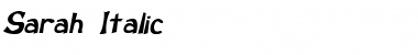 Download Sarah Italic Font Title Preview