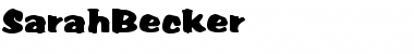 Download SarahBecker Regular Font Title Preview