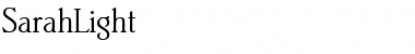Download SarahLight Regular Font Title Preview