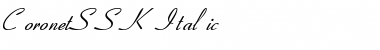 Download CoronetSSK Italic Font Title Preview
