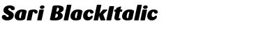 Download Sari Black Italic Font Title Preview
