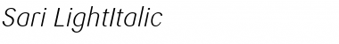 Download Sari Light Italic Font Title Preview