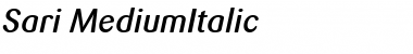 Download Sari Medium Italic Font Title Preview