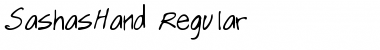 Download SashasHand Regular Font Title Preview