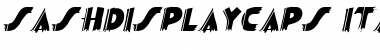 Download SashDisplayCaps Italic Font Title Preview