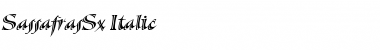 Download SassafrasSx RomanItalic Font Title Preview