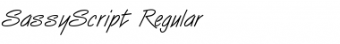 Download SassyScript Regular Font Title Preview